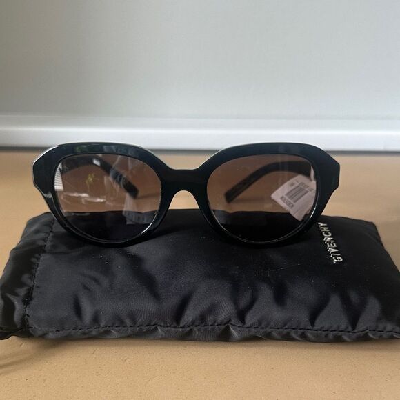 Givenchy Shiny Black/Gradient Brown Round Sunglasses NWT main image 7